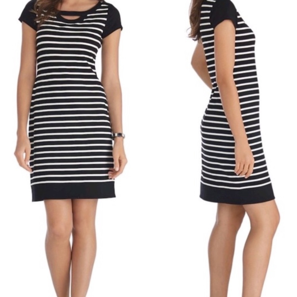White House Black Market striped dress (M) - Picture 3 of 11